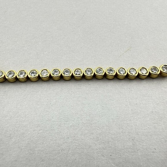 Joan Boyce Bracelet Evil Eye Angel Eye Talisman Rhinestone Bezel Set Gold Tone - Picture 11 of 15